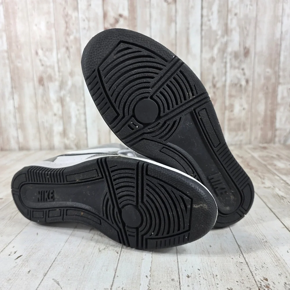 Nike Force Sky High Metallic Silver White Black Wedge 629746-100 Womens 7